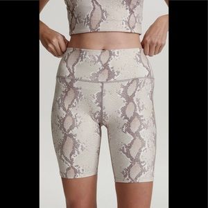 Varley - Albury Snake-Print Biker Shorts. NEW!